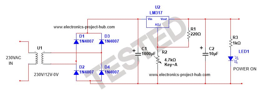 Variable Power Supply Circuit 
