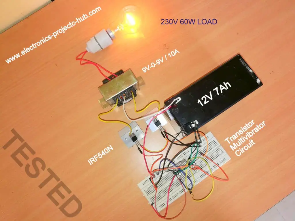 12V to 230V Inverter Circuit
