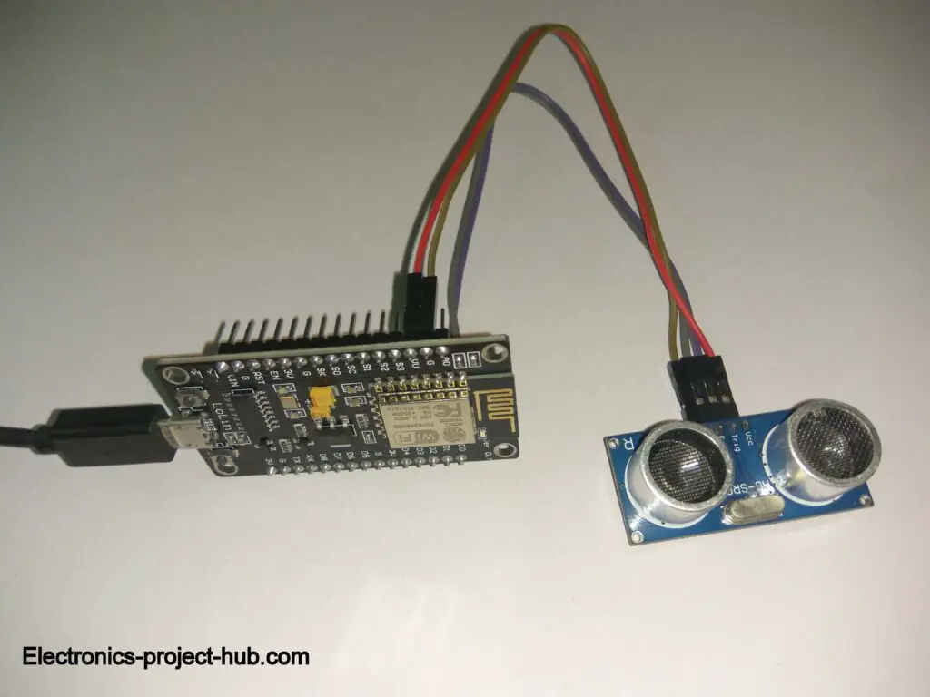 Ultrasonic sensor and NodeMCU