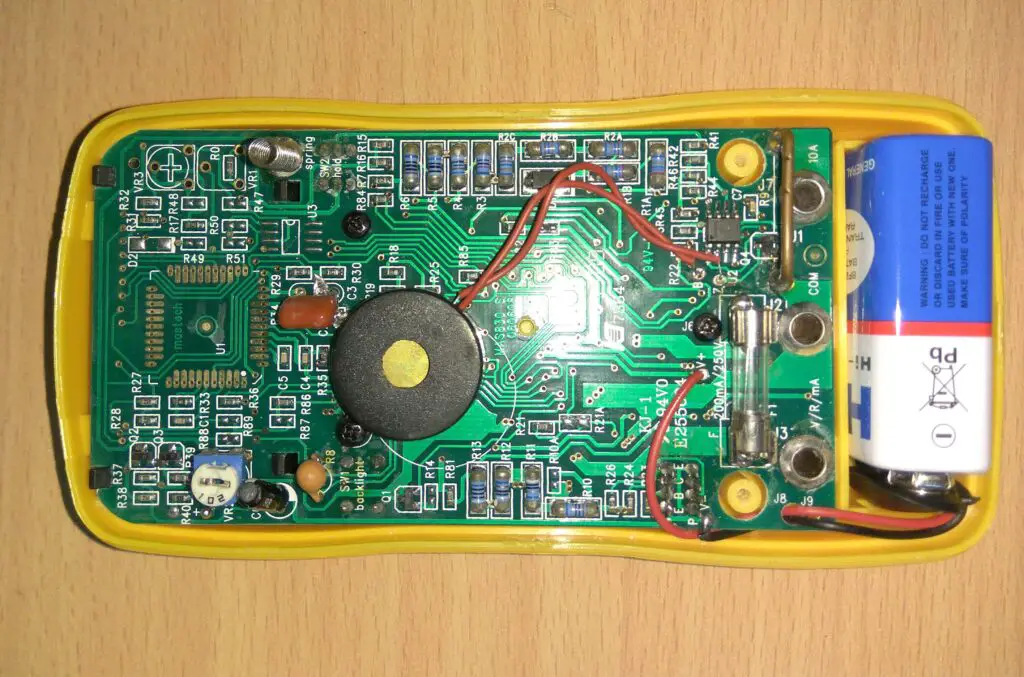 Battery replacement on multimeter