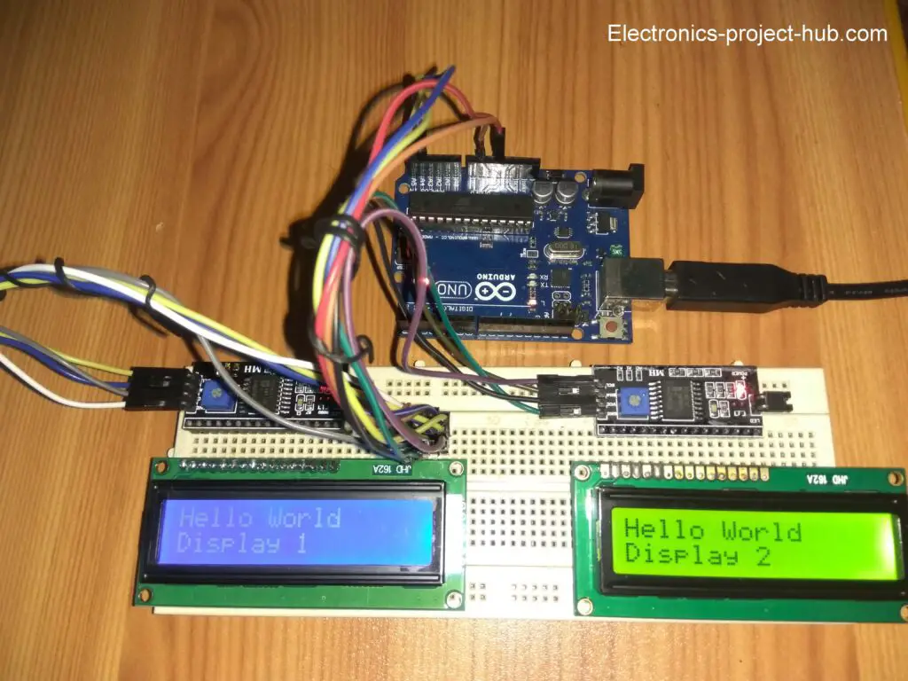 Interfacing Multiple LCD on Arduino with I2C