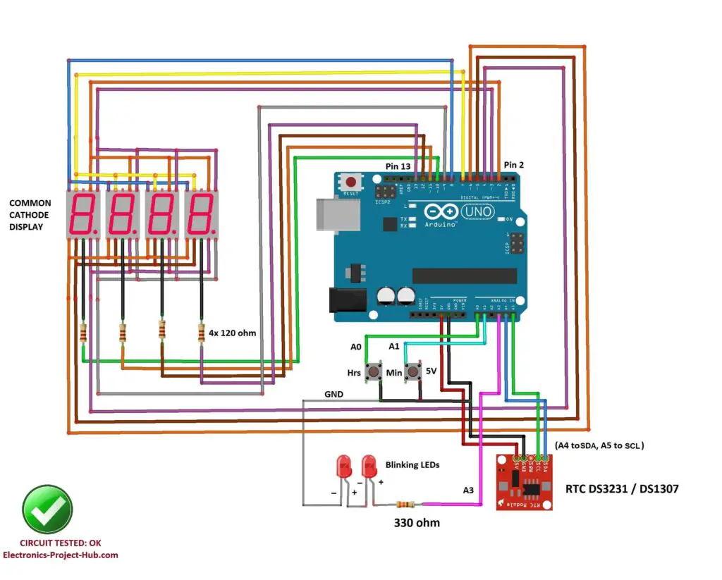 Arduino 7 Segment Clock with RTC